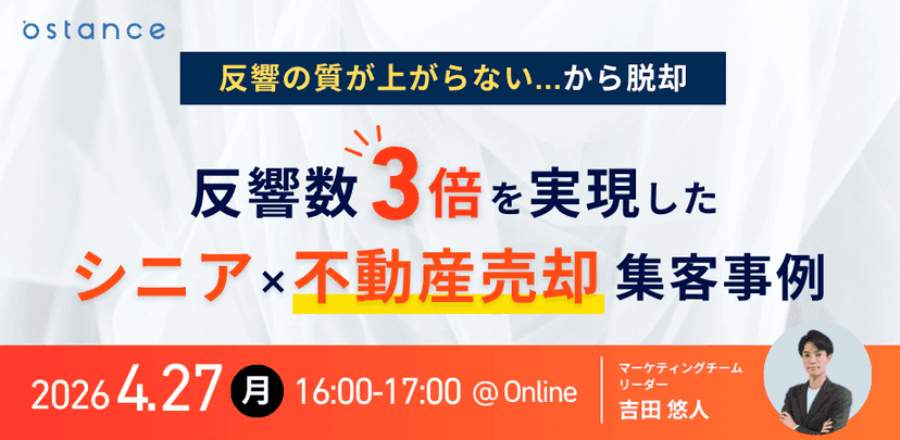 反響の質が上がらない...から脱却　 反響数3倍を実現したシニア×不動産売却集客事例